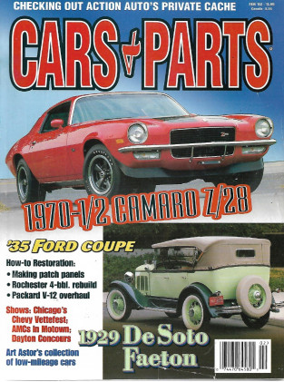 CARS & PARTS 2002 FEB - '70-1/2 CAMARO Z/28, '35 FORD COUPE, '20 DESOTO FAETON